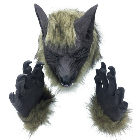 Scary Lion/Tiger/Wolf Head Full Face Horror Masquerade Masks Halloween Props