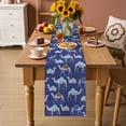 thumbnail image 3 of Table Runner - 90 Inch Long, Dark Blue Camels Kitchen Dining Table Runner Dresser Scarves, Modern Watercolor Cute Funny Animals Farmhouse Decor for Coffee Tables Wedding Party Banquet, 3 of 8