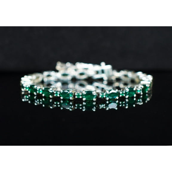 Women Emerald Tennis chain Bracelet,Wedding,Anniversary Gift For Her,Women,Special One,summer