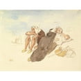thumbnail image 3 of Eugène Delacroix 18x15 Black Modern Framed Museum Art Print Titled - Arabs of Oran, 3 of 5