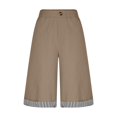 thumbnail image 5 of yillto Women Wide Leg Shorts with Pockets Baggy Cotton Linen Summer Casual Short Pants with Pockets, 5 of 8