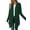 Green, variant on Women's Basic Casual Lightweight Long Sleeve Drape Open Front Cardigan, Wine-XL(16-18)