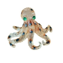 Blue-Ringed Octopus Figurine - Handmade Resin Octopus Statue for Fish Tank & Home Decor, Realistic Marine Animal Ornament, Healing Ocean-Themed Gift for Collectors