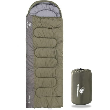 Arctic Lemmings Bag for Adults & Kids - Waterproof, Lightweight, Hooded 3-Season Summer Spring Fall Envelope Sleeping Bags for Camping, Hiking, Backpacking & Outdoor Travel with Storage Sack