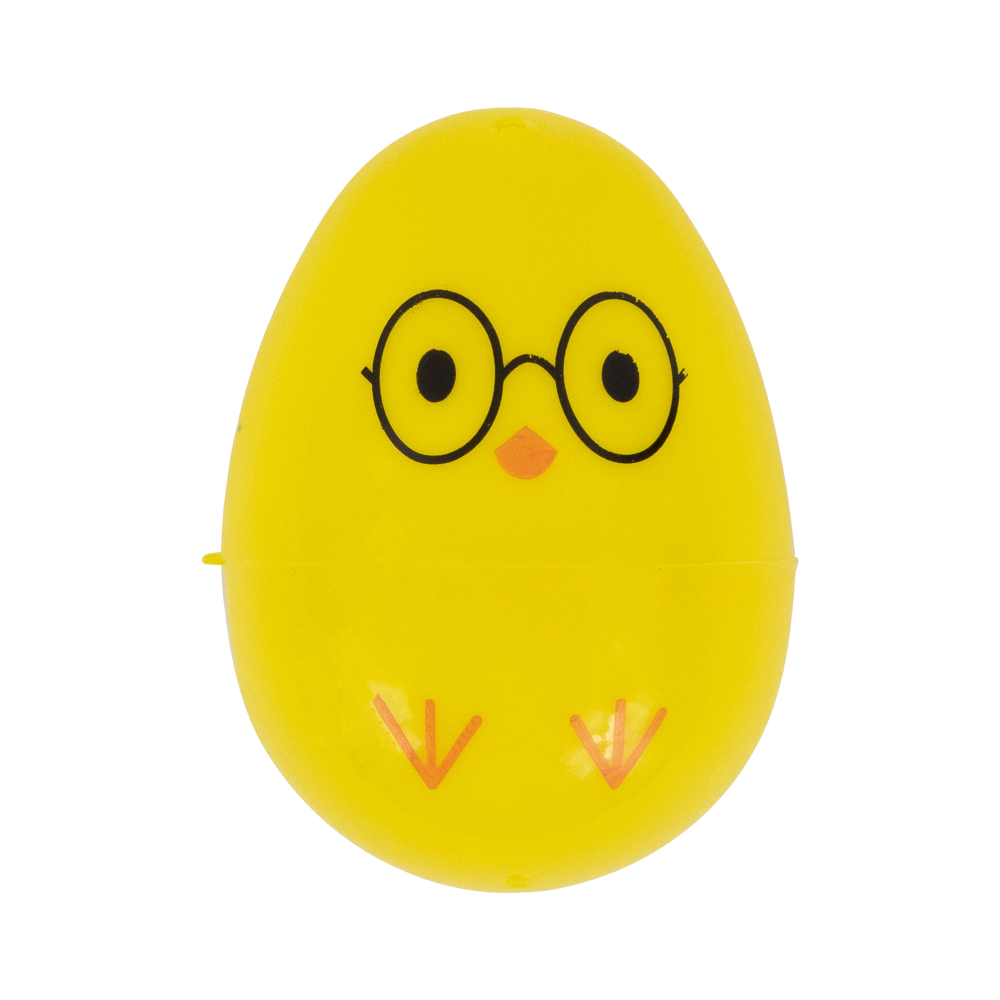 8ct Yellow Chick Wearing Glasses Fillable Easter Eggs 2.5"