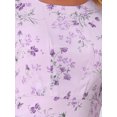 thumbnail image 5 of INSPIRE CHIC Women's Summer Dresses Wrap Ruffle Hem Round Neck Keyhole Back Sleeveless Floral Dress L Purple, 5 of 6