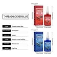 thumbnail image 6 of Threadlocker Adhesive under $5! Xqxayjr Threadlocker Adhesive,Blue 242 Medium Strength,Red 271 High Strength,Thread Locker for Bolts,Metal Fasteners Lock Tight,Anti-Loosing Screw Glue,Anaerobic, 6 of 9