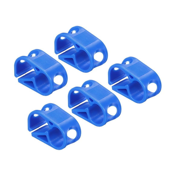 Uxcell Plastic Tube Tubing Clamps, 5Pcs 3/16" - 5/16" Tube OD Adjustable Precise Flow Control Hose Clamp Blue
