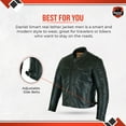 thumbnail image 7 of Daniel Smart S to 6XL Men Motorcycle Leather Jacket Sporty Leather Jacket with Custom stitch details, 7 of 7