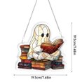 thumbnail image 2 of 2026 Halloween Reading Ghost Acrylic Suncatcher , Summerween Decor Signs for Window Hanging Ornament, Art Garden Decor for Book Lover,H, 2 of 5