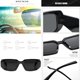 thumbnail image 4 of Gafas de sol Haqptul Trendy Rectangle para mujer y hombre UV400, 4 of 7