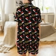 thumbnail image 4 of Lotusprinthandmade Cute Santa Wine Glass Christmas Graphic All-over Print Matching Pajamas Set Short-Sleeve XL, Multicolor, 4 of 5