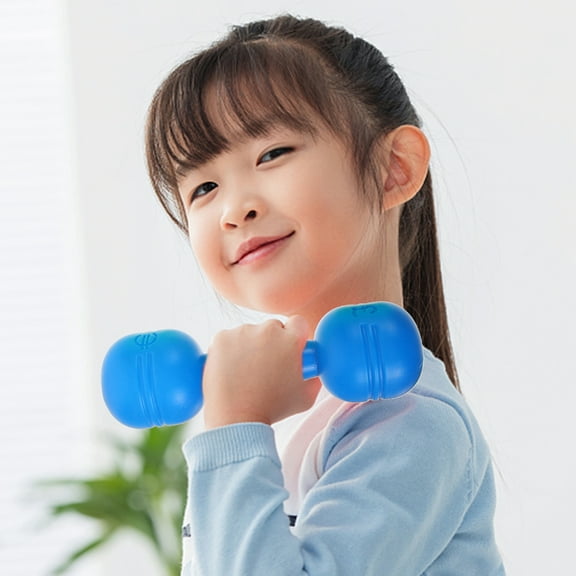 UPGRATOR Kids Dumbbells Exercising Kids Weights 2 Pairs for Children Fitness Equipment Blue Yellow