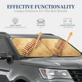 thumbnail image 5 of Uemuo Vintage Baseball Printed 2 PCS Car Windshield Sun Shade, Auto Sun Heat and UV Rays Blocker, Foldable Automotive Front Window Sunshade Protector, 5 of 7
