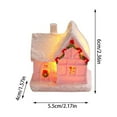 thumbnail image 3 of Christmas Decorations - Christmas Resin House Ornaments, Cottage Town Tiny Figurine with Led Light,Winter Village Ornament for Party Home Decor Christmas Ornaments Gifts(G), 3 of 6