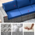thumbnail image 4 of Ovios 6 Piece Outdoor Furniture All Weather Wicker Patio Conversation Sectional Couch with 7.68" Armrest for Garden Backyard, 4 of 6