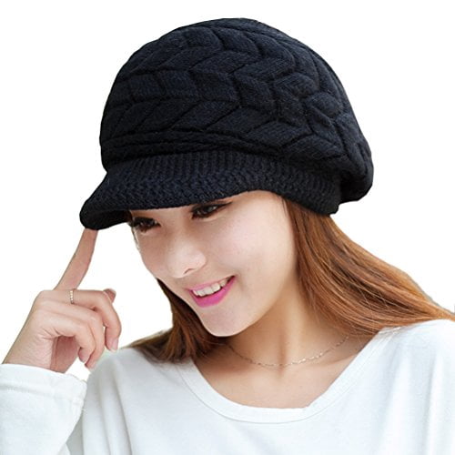HINDAWI Women Winter Warm Knit Hat Wool 