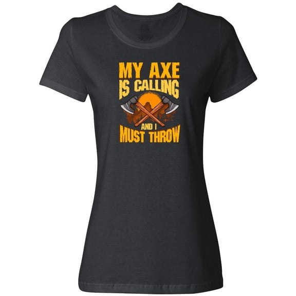 Inktastic Axe Throwing Funny Gift Women's T-Shirt