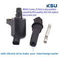 thumbnail image 2 of KSU Ignition Coil, Compatible w/ Select Ford, Lincoln, & Mercury (8 Pack), 2 of 3
