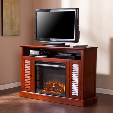 Southern Enterprises Wiltshire Electric Fireplace Media Console, for TV's up to 48, Classic Mahogany