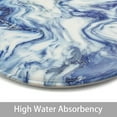 thumbnail image 5 of 4 Pcs  Blue Bathroom Sets with Shower Curtain and Rugs and Accessories, Abstract Dark Blue Bathroom Shower Curtain Sets with Rug,  Marble Shower Curtain for Bathroom Decor, 5 of 14