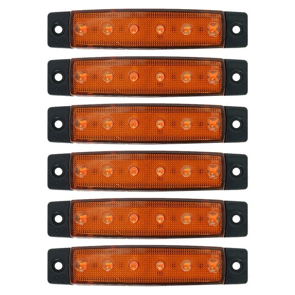 HONMEET 6Pcs Waterproof Marine Boat Lights Yellow ABS Material Energy Saving