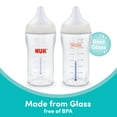 thumbnail image 3 of NUK Perfect Match Anti-Colic Glass Baby Bottle, Slow Flow Silicone Nipple, 8 oz, 2 Pack, 3 of 9