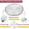 Vesteel 12 inch Stainless Steel Round Pizza Pan Set of 3, Large Healthy