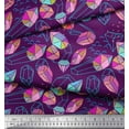 thumbnail image 2 of Soimoi Purple polyester Crepe Fabric Stone & Diamond Geometric Print Sewing Fabric Yard 52 Inch Wide, 2 of 3