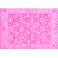 thumbnail image 1 of Ahgly Company Indoor Rectangle Abstract Pink Modern Area Rugs, 4' x 6', 1 of 4