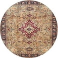 thumbnail image 1 of Ahgly Company Tapis d'Intérieur Ronds Traditionnels Brun Sienna, 4' Ronds, 1 of 6