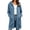 Dark Blue, variant on Womens Raincoat for Women Denim Jacket Lined Camping Gilet Jacket with Pockets Black XXL