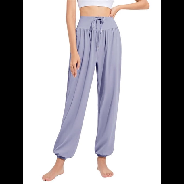 Pantalones de Yoga Casuales, Cómodos y de Pierna para Mujer L