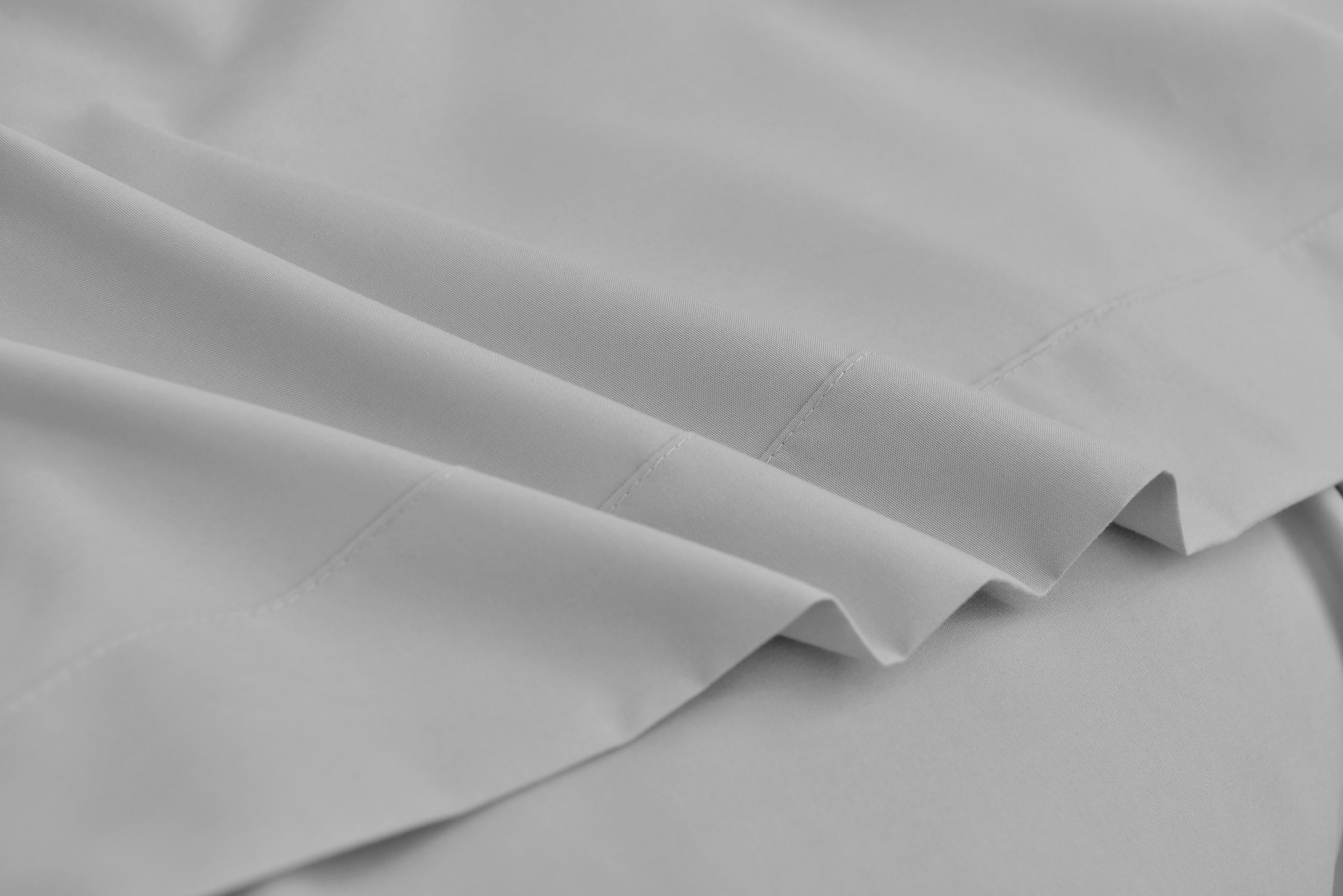 6 Piece Rayon Made From Bamboo Sheet Set by OKAO, Calking Silver Sheets-Silky Soft- Wrinkle Free - Deep Pockets-Softer and Stronger Than Cotton - 1 Fitted Sheet, 1 Flat, 4 Pillowcases Cal King, Silver