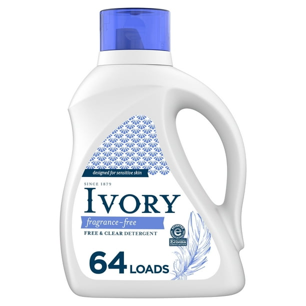 Ivory Free And Clear Laundry Detergent Designed For Sensitive Skin 64 Loads 92 Fl Oz Walmart Com