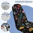 thumbnail image 4 of FOR U DESIGNS Mushroom Floral Print Car Seat Towel Cover Universal Fit Front Seat Protector Car Seat Cover Portable Sweat Towel with Sweat Absorption for Gym, Yoga, Swimming, Pets and Family Travel, 4 of 7