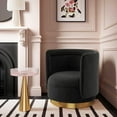 thumbnail image 6 of TOV Furniture Remy Black Velvet Swivel Chair, 6 of 13