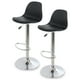 thumbnail image 1 of Sillas para Bar y Barra de Cocina con Respaldo y Reposapies de Altura Ajustable Banco Taburete Giratorio con Asiento Acolchado de Diseño Moderno Set 2 Piezas Negro, 1 of 5