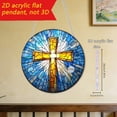 thumbnail image 5 of AZXY 2D Flat Easter Cross Ornament, 7.87" Acrylic Window Hanging Decor, Stained Glass Cross with Radiant Light for Easter Tree & Home Spring Party Supplies Indoor Outdoor, 5 of 9