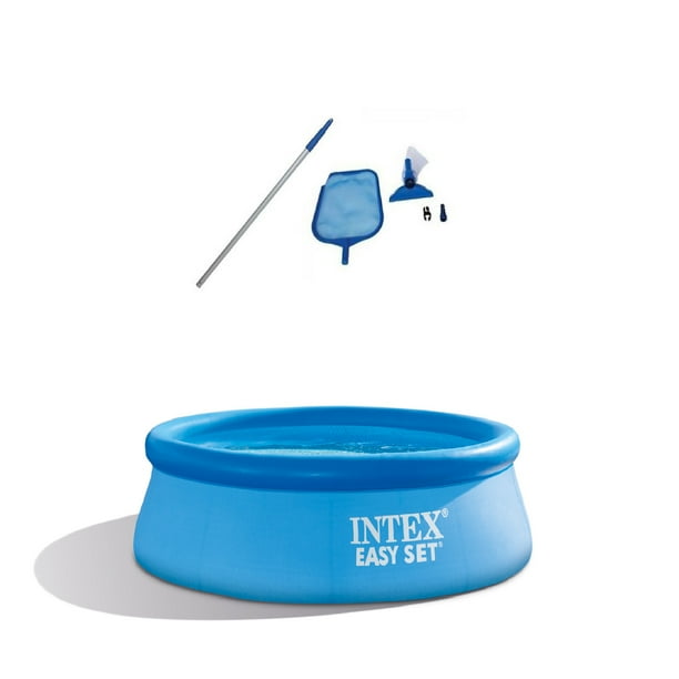 Intex Clean Kit w/ Vacuum Skimmer w/ Intex 8Ft x 30In Inflatable Swimming Pool - Walmart.com