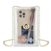 EEEkit Stadium Approved Clear Bag, Waterproof PVC Clear Crossbody Bag with Chain Strap for Concerts