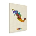 thumbnail image 3 of Trademark Fine Art 	Michael Tompsett 	 Mexico Watercolor Map Canvas Wall Art - 18x24, 3 of 5