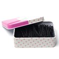 thumbnail image 1 of Horquillas para el cabello negras con estuche lindo Horquillas para moños de 200 quilates Horquillas para el cabello de primera calidad para niños, niñas y mujeres, ideales para todo tipo de cabello,, 1 of 1