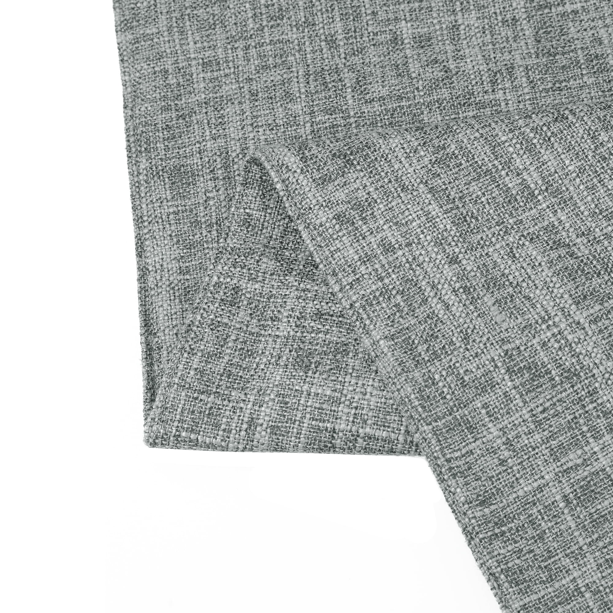 Unique Bargains 1 Pack Solid Color Table Runner Long Linen Table Banner Dark Grey 12"x63"