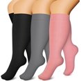thumbnail image 1 of FNNMNNR Bas de Compression Grande Taille pour Femmes-3 Paires Mollet Grand Bas de Compression Jusqu'au Genou Soutien de la Circulation 3TG, 1 of 6