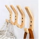 thumbnail image 1 of Gancho para abrigos de madera, ganchos para abrigos en forma de J de 4 piezas de 155 mm, ganchos para toallas montados en la pared mejorados, roble de grado A, superficie pulida a mano, adecuado para Feliz Sencillez, 1 of 5