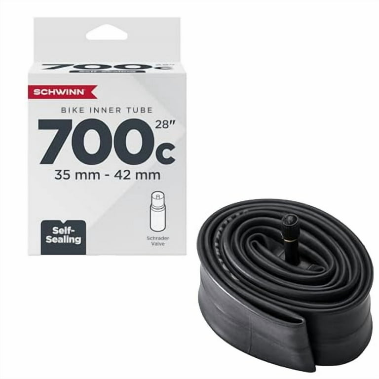 schwinn bicycle tire tubes Schwinn 700c Self Sealing Inner Road Bike Cycle Tube (Black, 35-48mm)