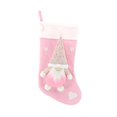 thumbnail image 4 of Hvmvliv Gnome Embroidered Christmas Stocking Gift Bag Winter Plush Christmas Tree Hanging Decoration Kids Candy Gifts Storage Stockings for Holiday Decoration Pink, 4 of 6