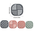 thumbnail image 2 of Tapis de Pot Isolant Réutilisable Carré Imperméable Résistant à l'Huile Lavable Antidérapant pour Cuisine Ménagère Bleu Type 2, 2 of 9