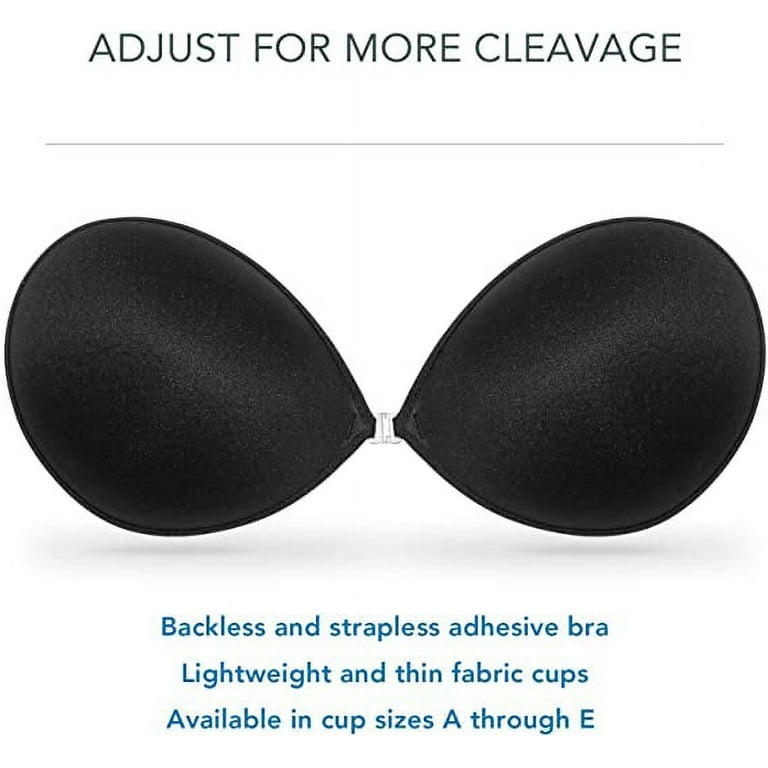 Dicasser 1 Pair Adhesive Bras Push Up Strapless Sticky Bra Invisible  Backless Silicone Stick On Lifting Bras for Women 